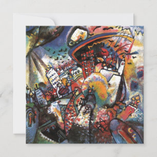 Kandinsky Moskva I Cityscape Abstrakt Black Card