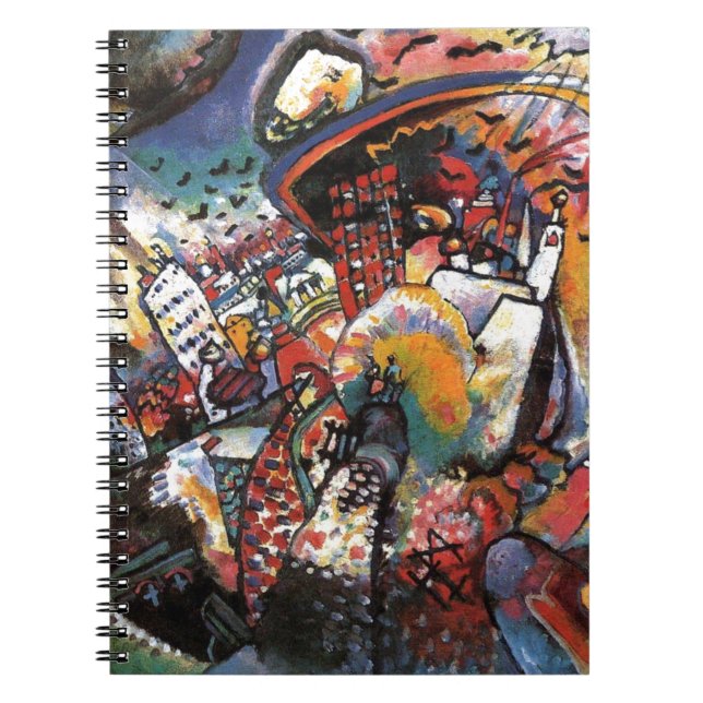 Kandinsky Moskva I Cityscape Abstrakt Painting Anteckningsbok Med Spiral (Framsidan)