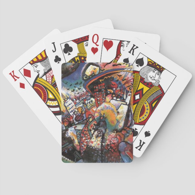 Kandinsky Moskva I Cityscape Abstrakt Painting Casinokort (Baksidan)