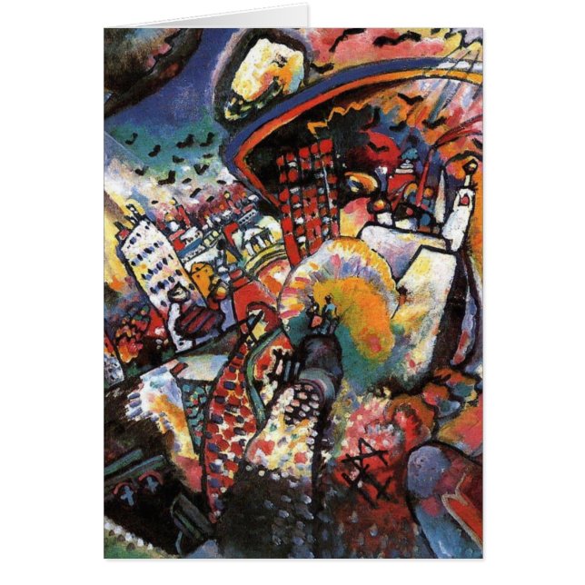 Kandinsky Moskva I Cityscape Abstrakt Painting Hälsningskort (Framsidan)