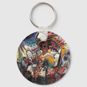 Kandinsky Moskva I Cityscape Abstrakt Painting Nyckelring
