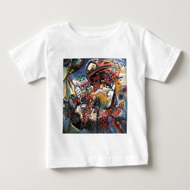 Kandinsky Moskva I Cityscape Abstrakt Painting T-shirt (Framsida)