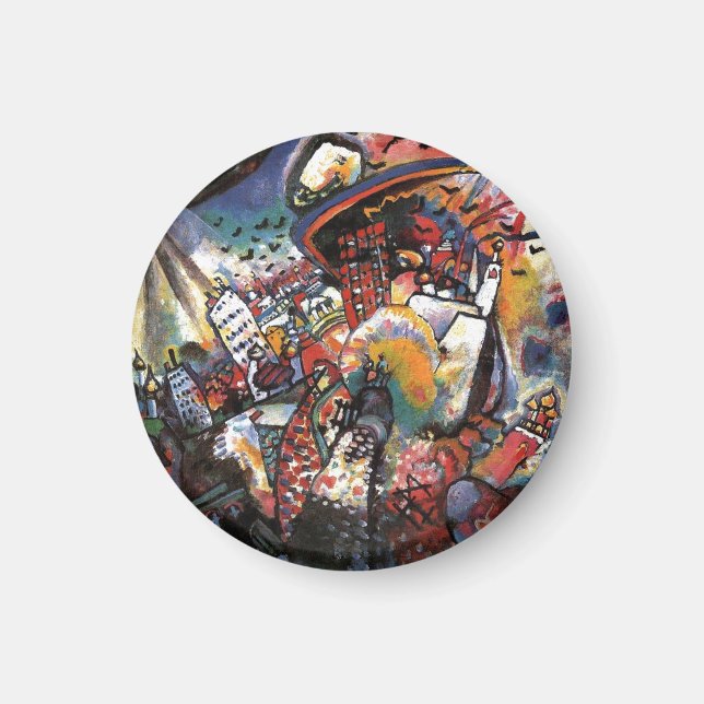 Kandinsky Moskva I Stadsscen Landschaft abstrakt k Magnet (Framsidan)
