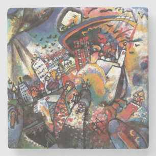 Kandinsky Moskva I Stadsscen Landschaft abstrakt k Stenunderlägg
