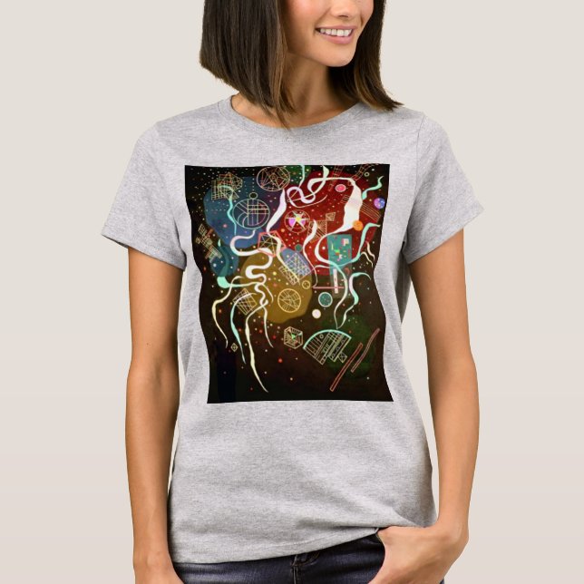 Kandinsky Movement I Abstrakt Painting T Shirt (Framsida)