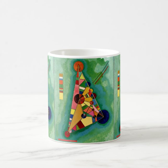 Kandinsky - Multicolored Triangle Kaffemugg (Center)