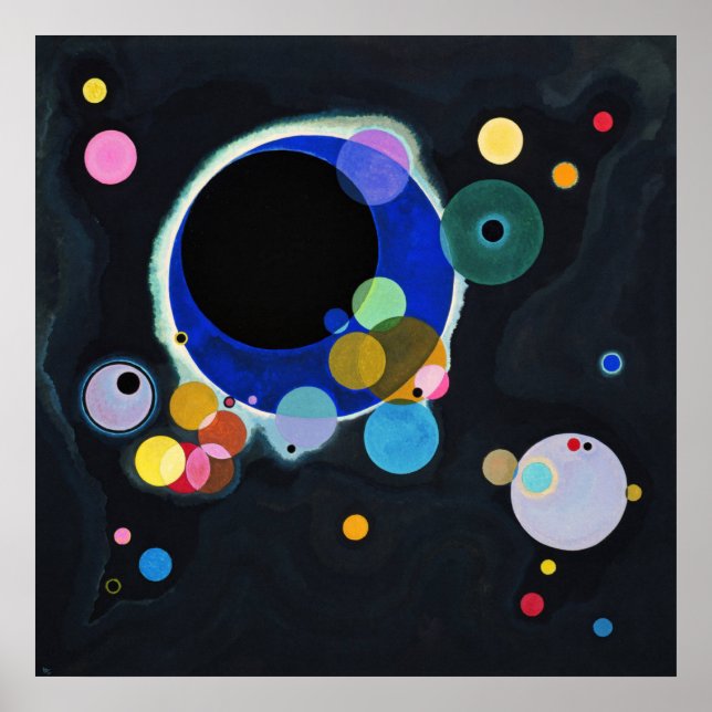 Kandinsky Multiple Circles Abstrakt Artwork Poster (Framsidan)