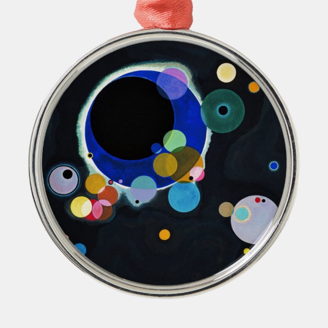 Kandinsky Multiple Circles Abstrakt Julgransprydnad Metall (Framsidan)