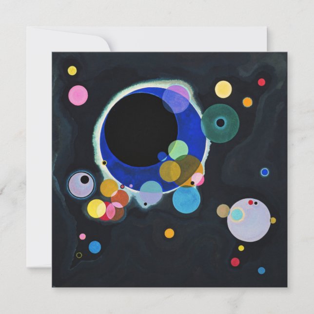 Kandinsky Multiple Circles Abstrakt Painting Card (Framsida)