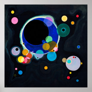 Kandinsky Multiple Circles Abstrakt Painting Poster