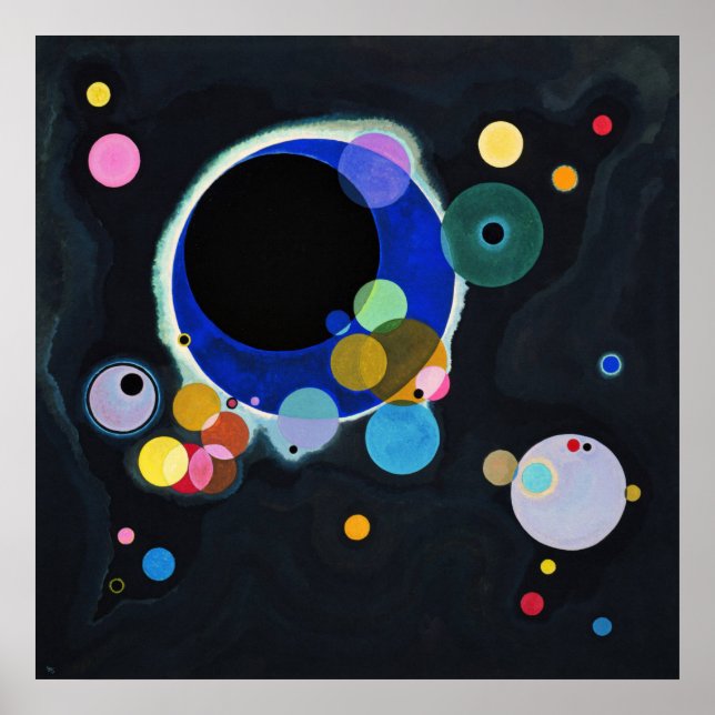 Kandinsky Multiple Circles Abstrakt Painting Poster (Framsidan)