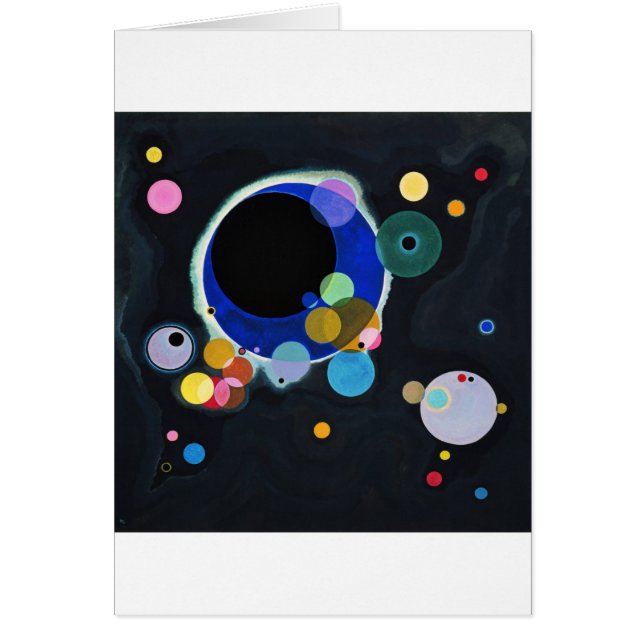 Kandinsky Multiple Circles Artwork Hälsningskort (Framsidan)