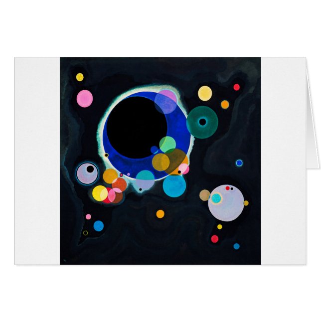 Kandinsky Multiple Circles Artwork Hälsningskort (Framsidan Horizontal)