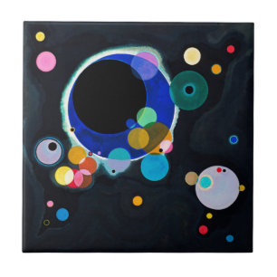 Kandinsky Multiple Circles Artwork Kakelplatta