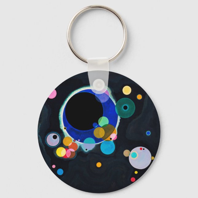 Kandinsky Multiple Circles Artwork Nyckelring (Framsida)
