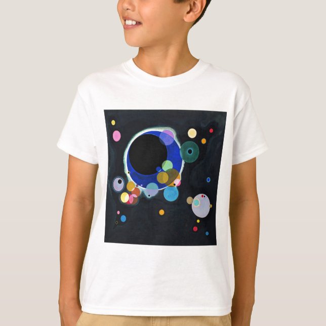 Kandinsky Multiple Circles Artwork T-shirt (Framsida)
