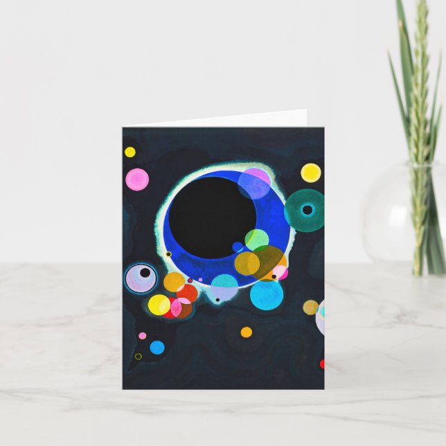 Kandinsky Multiple Circles Note Card Kort (Framsida)