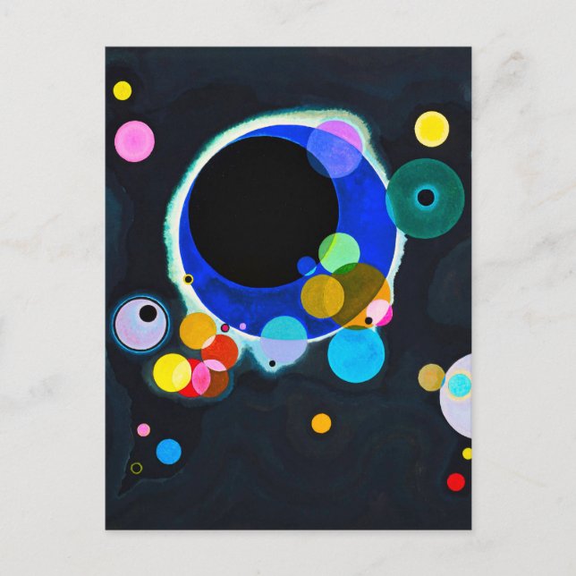 Kandinsky Multiple Circles Postcard Vykort (Framsida)