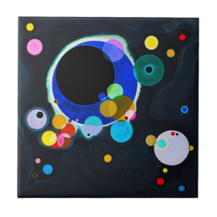 Kandinsky Multiple Circles Tile Kakelplatta