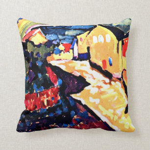 Kandinsky - Murnau med Rainbow, landskapskonst Kudde