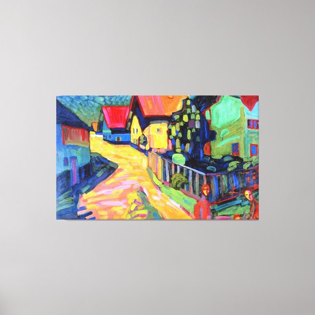 Kandinsky - Murnau Street with Women, 1908, Canvastryck (Framsida)