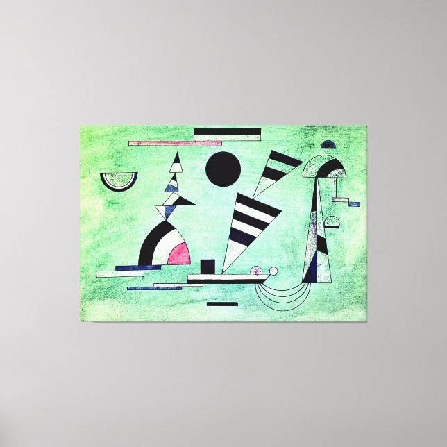 Kandinsky - Nedsänkt i grönt,  populär konst Canvastryck (Framsida)