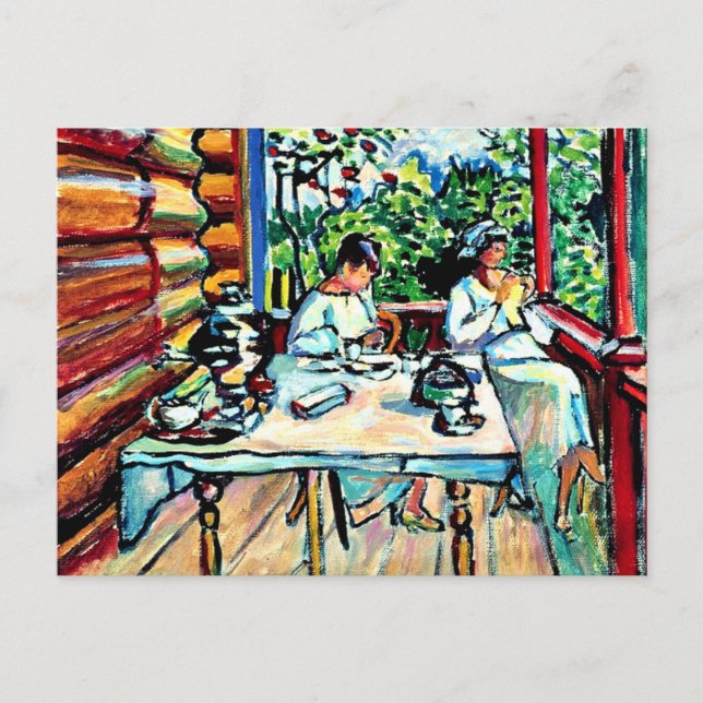 Kandinsky - Nina Kandinsky i Akhtyrka Vykort (Framsida)