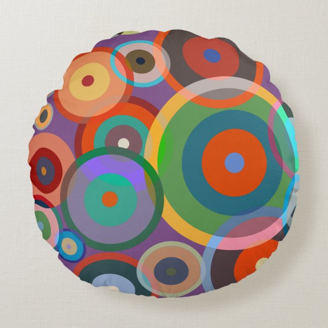 Kandinsky nr 4 rund kudde (Framsidan)