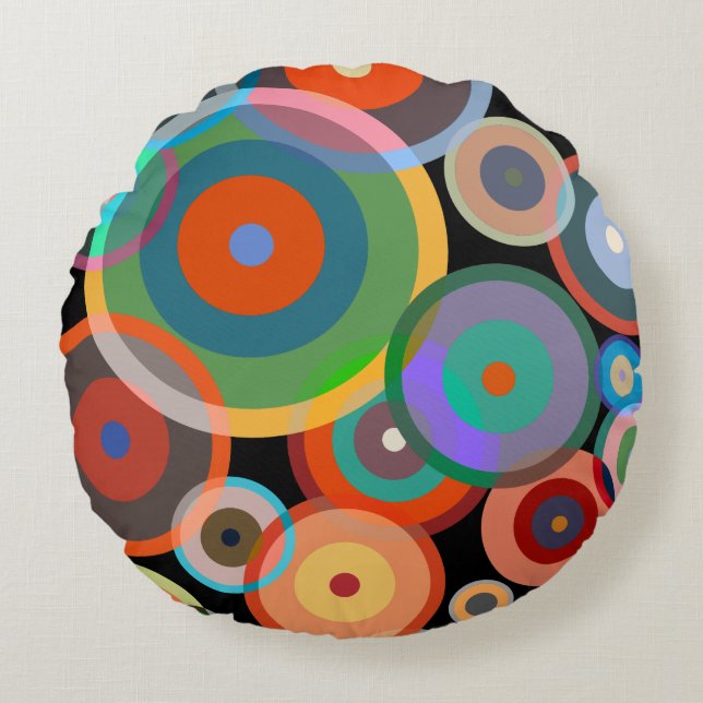 Kandinsky nr 4 rund kudde (Framsidan)