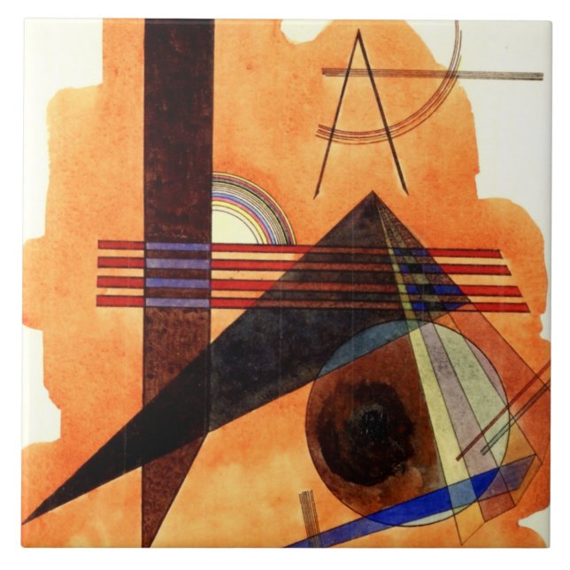 Kandinsky - Obstinate Brown Kakelplatta (Framsidan)