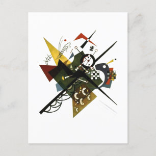 Kandinsky On White II - Abstrakt Expressionist Art Helg Vykort