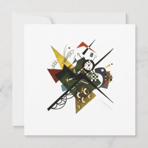 Kandinsky On White II - Abstrakt Expressionist Art Julkort
