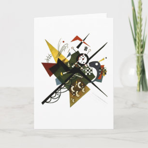 Kandinsky On White II - Abstrakt Expressionist Art Kort