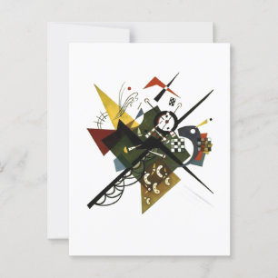 Kandinsky On White II - Abstrakt Expressionist Art Vykort
