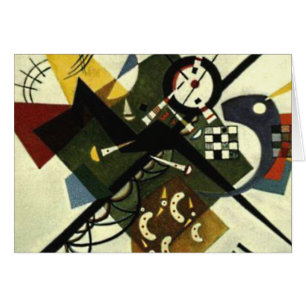 Kandinsky On White II Abstrakt Painting Card Hälsningskort