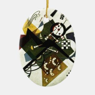 Kandinsky On White II Julgransprydnad Keramik