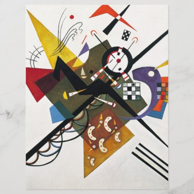 Kandinsky On White Two Abstrakt Painting (Framsida)