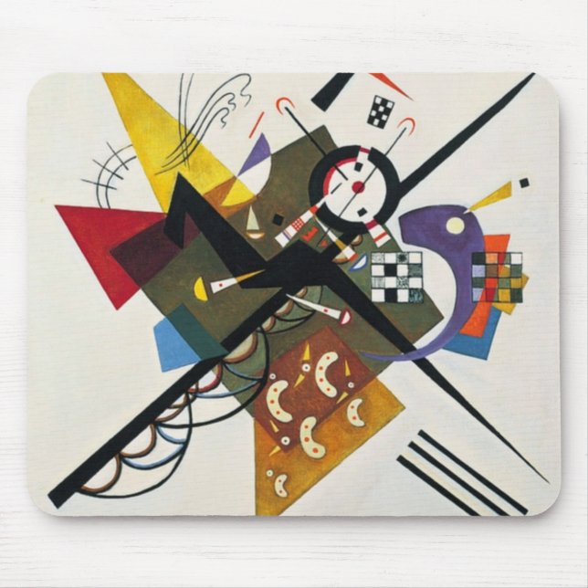 Kandinsky On White Two Abstrakt Painting Musmatta (Framsidan)