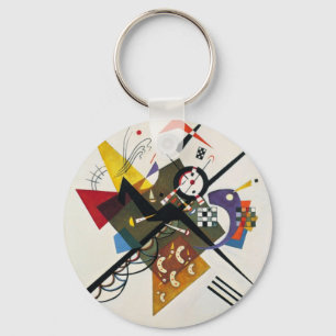 Kandinsky On White Two Abstrakt Painting Nyckelring