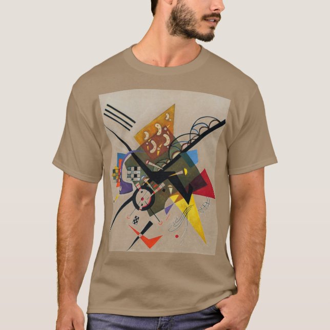 Kandinsky On White Two Abstrakt Painting T Shirt (Framsida)
