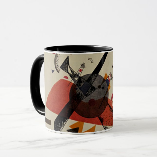 Kandinsky - Orange, abstrakt konst Mugg (Framsida vänster)