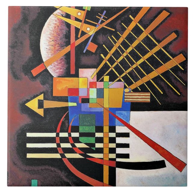 Kandinsky - Ovan och vänster, Kakelplatta (Framsidan)