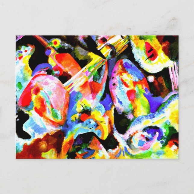 Kandinsky - Översvämningsimprovisation. Vykort (Framsida)