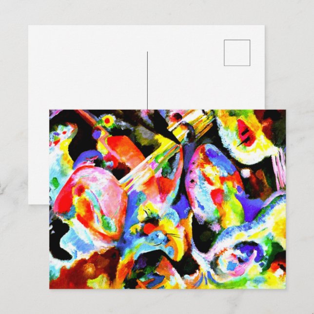 Kandinsky - Översvämningsimprovisation, Vykort (Fram/baksida)