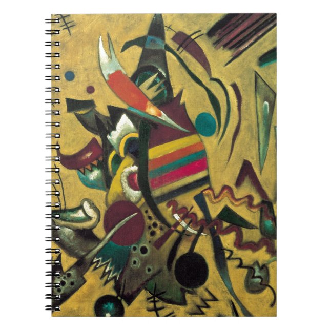 Kandinsky Points Abstrakt Canvas Painting Anteckningsbok Med Spiral (Framsidan)