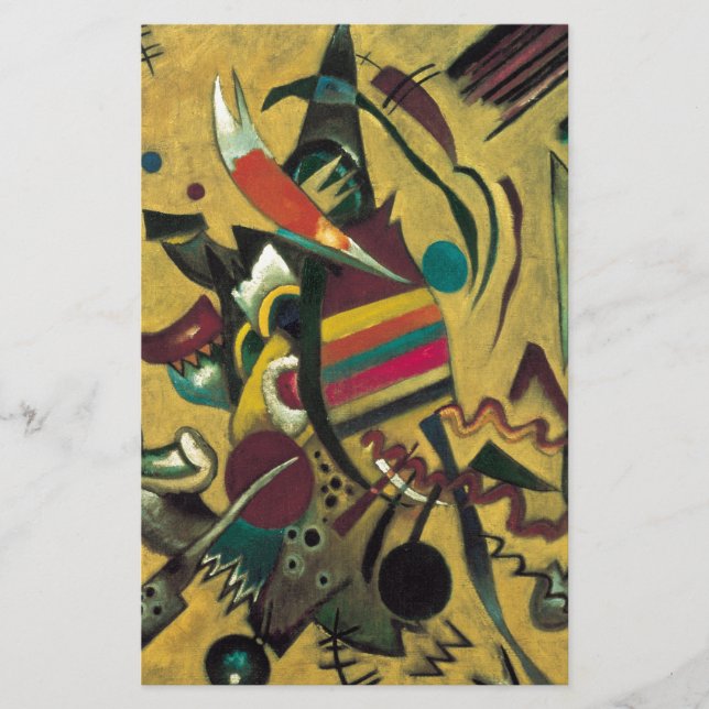 Kandinsky Points Abstrakt Canvas Painting Brevpapper (Framsida)