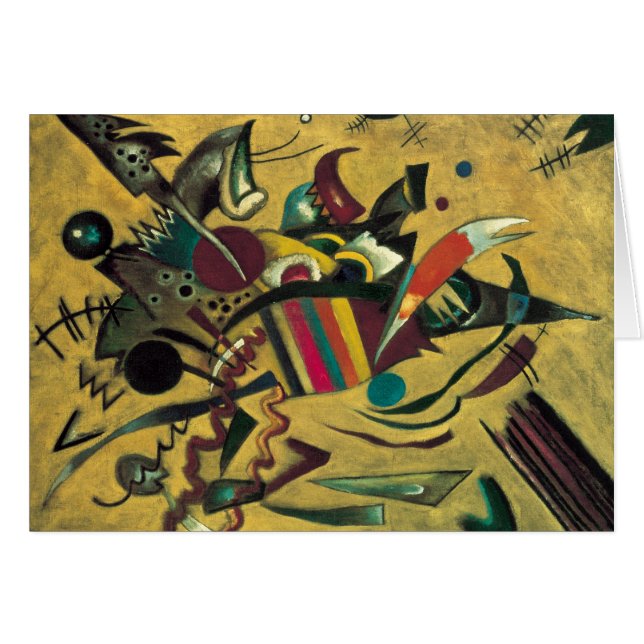 Kandinsky Points Abstrakt Canvas Painting Hälsningskort (Framsidan Horizontal)