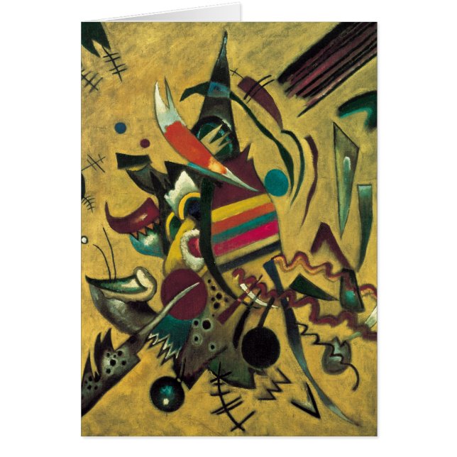 Kandinsky Points Abstrakt Canvas Painting Hälsningskort (Framsidan)