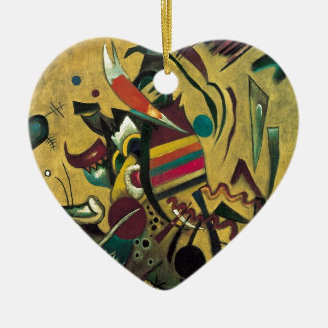 Kandinsky Points Abstrakt Canvas Painting Julgransprydnad Keramik (Framsidan)