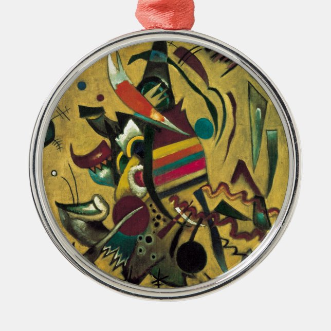 Kandinsky Points Abstrakt Canvas Painting Julgransprydnad Metall (Framsidan)